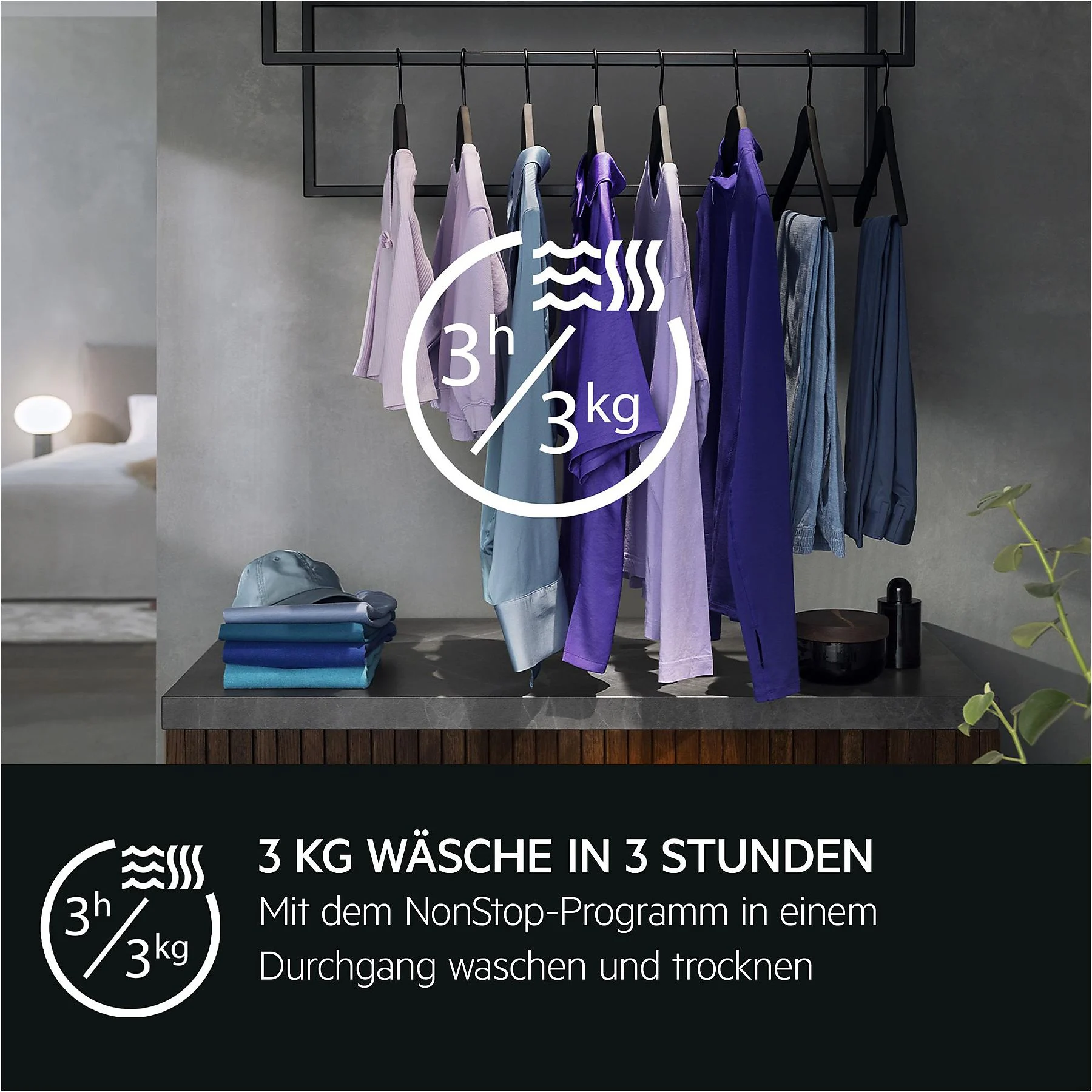 AEG L9WEF80690 Serie 9000 mit SensiDry Wärmepumpen-Technologie Waschtrockner (9 kg / 6 kg, 1551 U/Min.)