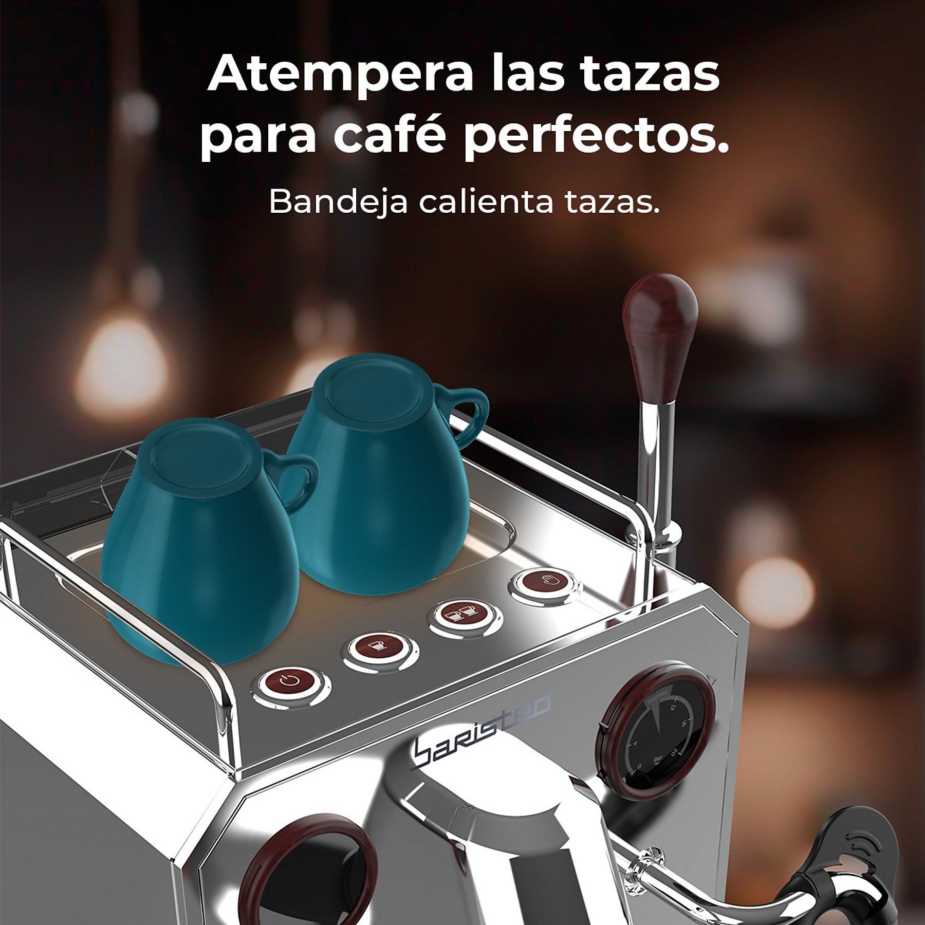 CECOTEC Baristeo Intima: Stilvolle schwarze Kaffeemaschine für Dein Zuhause Espressomaschine Edelstahl