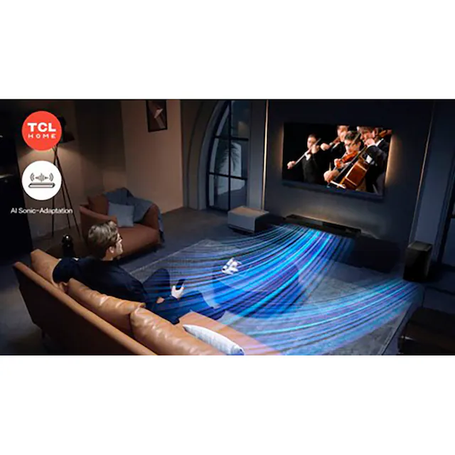 TCL Soundbar »Q75HE 5.1.2 Dolby Atmos und Ray Danz«, AI Sonic, 620 Watt, Airplay, HDMI, Bluetooth, Wandhalterung, Subwoofer