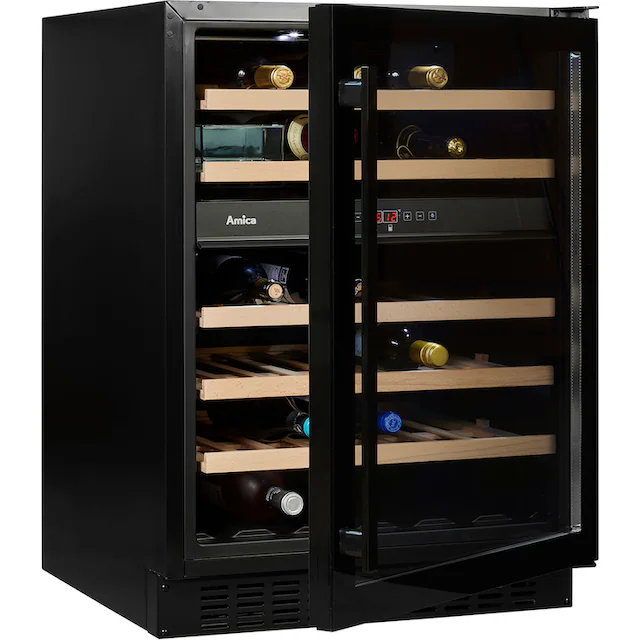 Amica Weinkühlschrank »WK 341 110-1 S / WBB 4661 ADB«, für 45 Standardflaschen á 0,75l, Standkühlschrank
