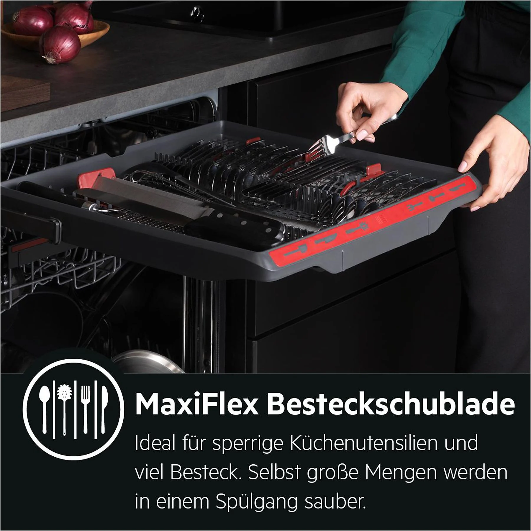 AEG FEE6491AZM Serie 6000 mit SatelliteClean® Geschirrspüler (teilintegrierbar, 596 mm breit, 44 dB (A), C)