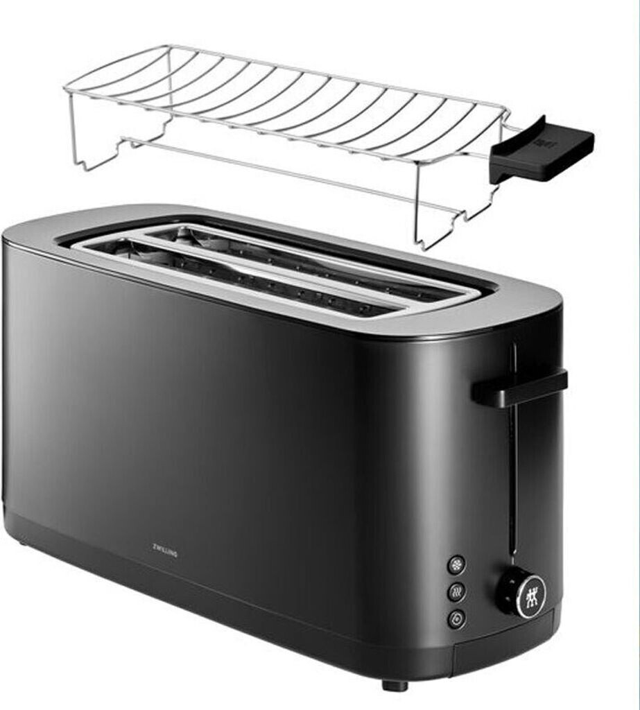 ZWILLING Enfinigy Toaster mit Brötchenaufsatz, 2 Schlitze lang Schwarz