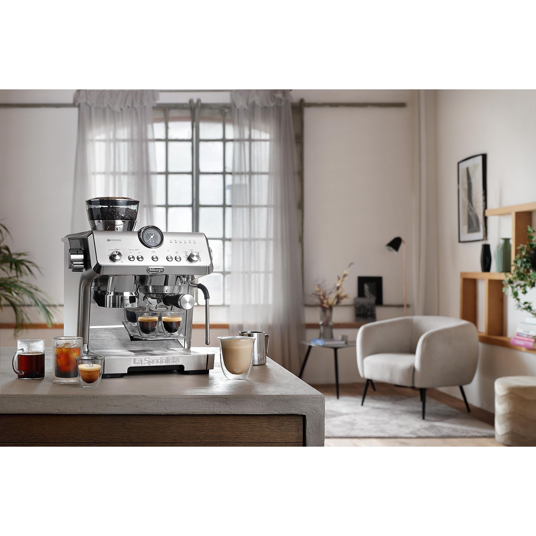 DELONGHI La Specialista Opera Cold Brew EC9555.M - 15 Mahlgrade und Smart-Tamping-Station, Siebträger Espressomaschine Metall