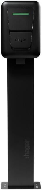 Hager XVR111S witty one Ladestation, Wallbox, 11kW, IP54, mit Ladesteckdose Typ 2 anthrazit