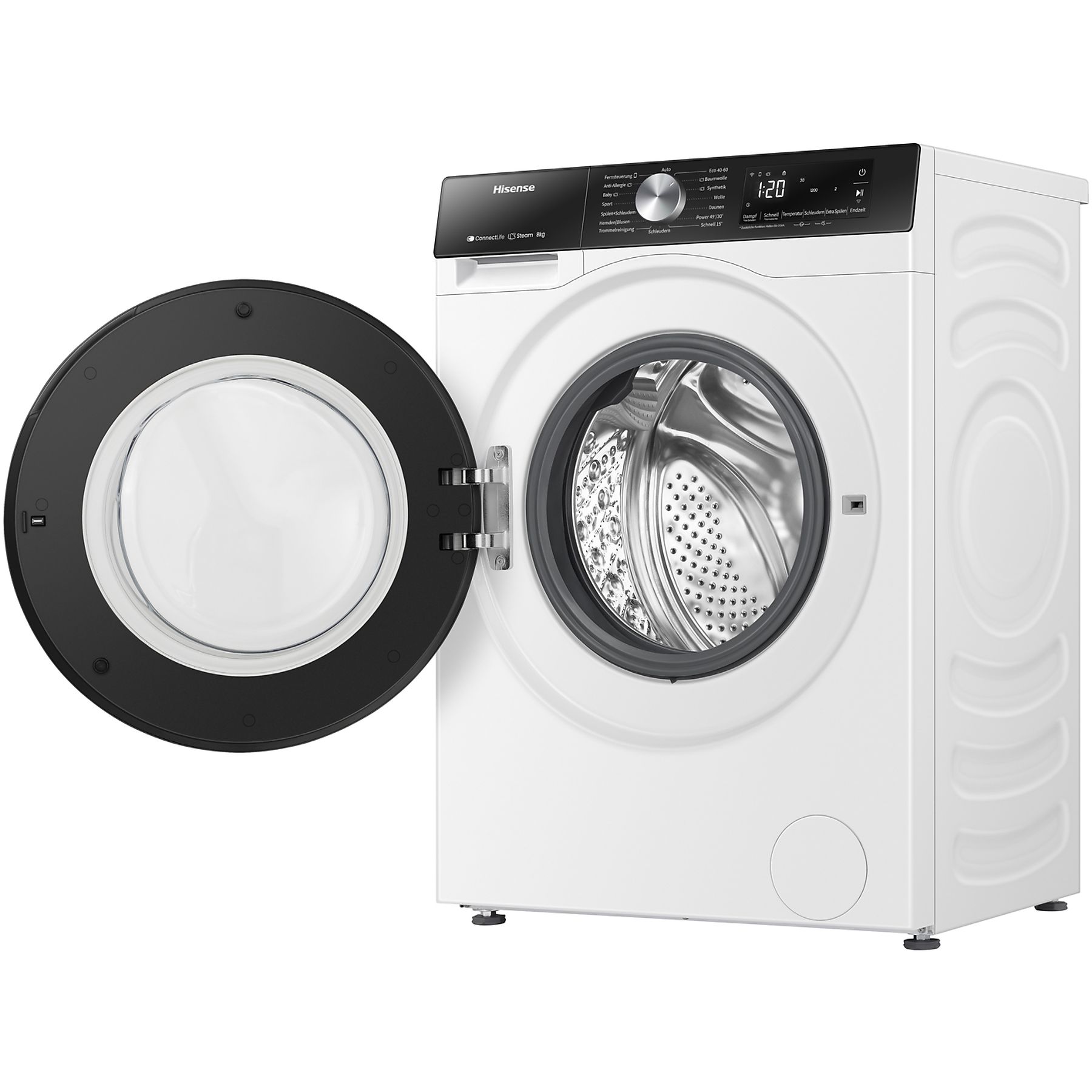 HISENSE WF3S8043BW3 Waschmaschine (8 kg, 1400 U/Min., A)