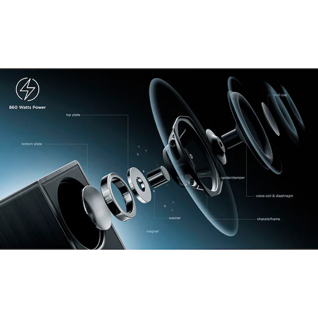TCL Soundbar »Q85HE 7.1.4 Dolby Atmos und Ray Danz«, AI Sonic, 820 Watt, Airplay, HDMI, Bluetooth, Wandhalterung, Subwoofer