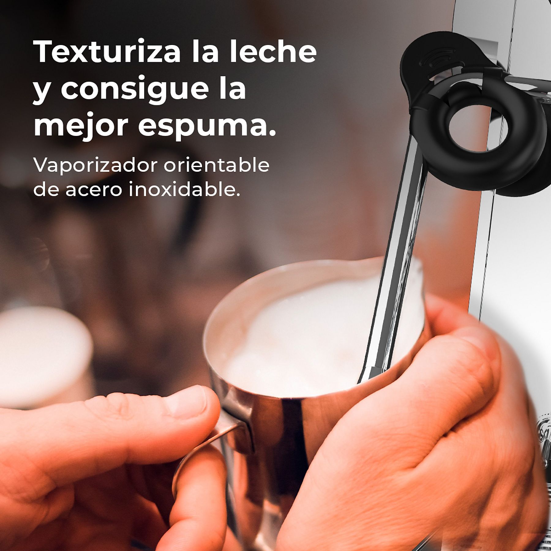 CECOTEC Baristeo Intima: Stilvolle schwarze Kaffeemaschine für Dein Zuhause Espressomaschine Edelstahl