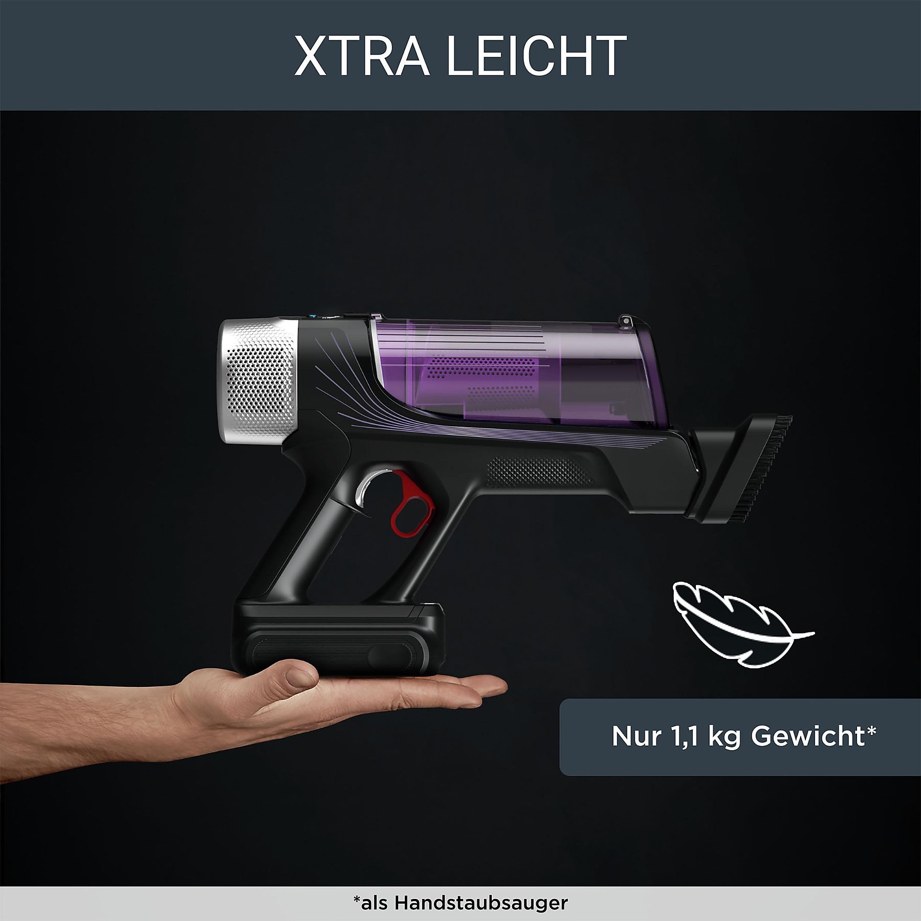 ROWENTA RH2039 X-Force Flex 9.60 Allergy Stielsauger, Akkubetrieb, 250 Watt
