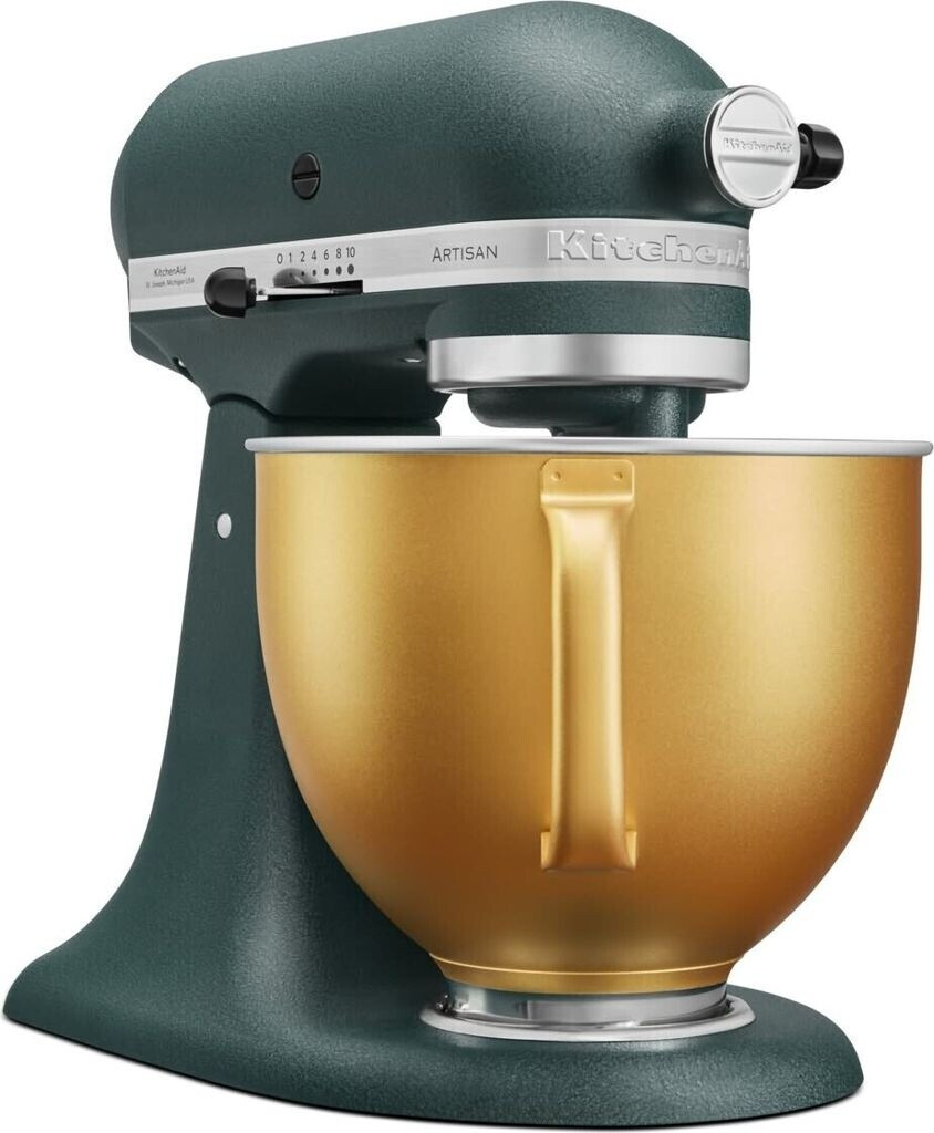 KitchenAid Artisan 5KSM156 5KSM156VGEPP Pebble Palm with gold bowl