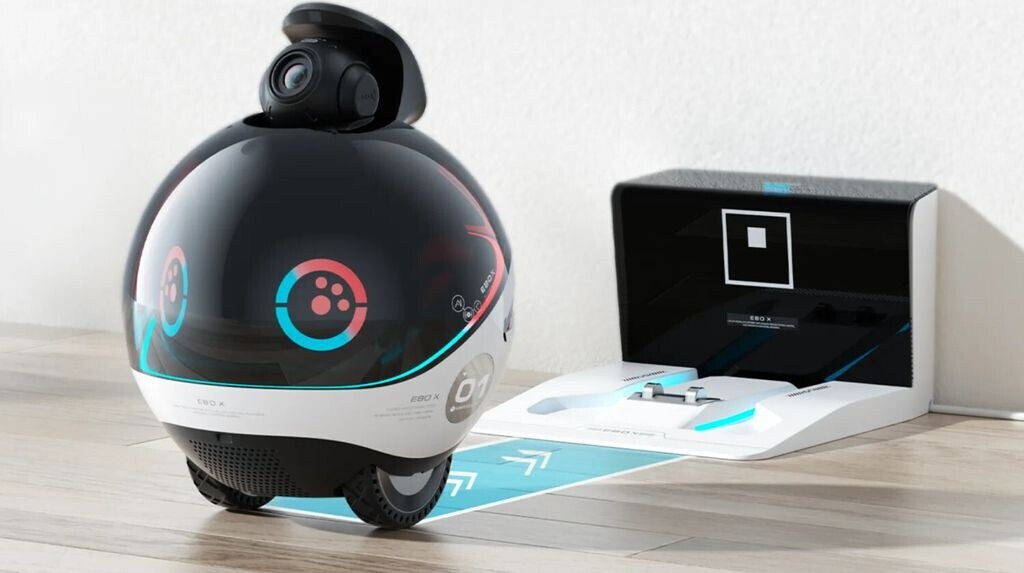 Enabot EBO X Überwachungsroboter (3840 x 2160 Pixels) Netzwerkkamera Schwarz Silber