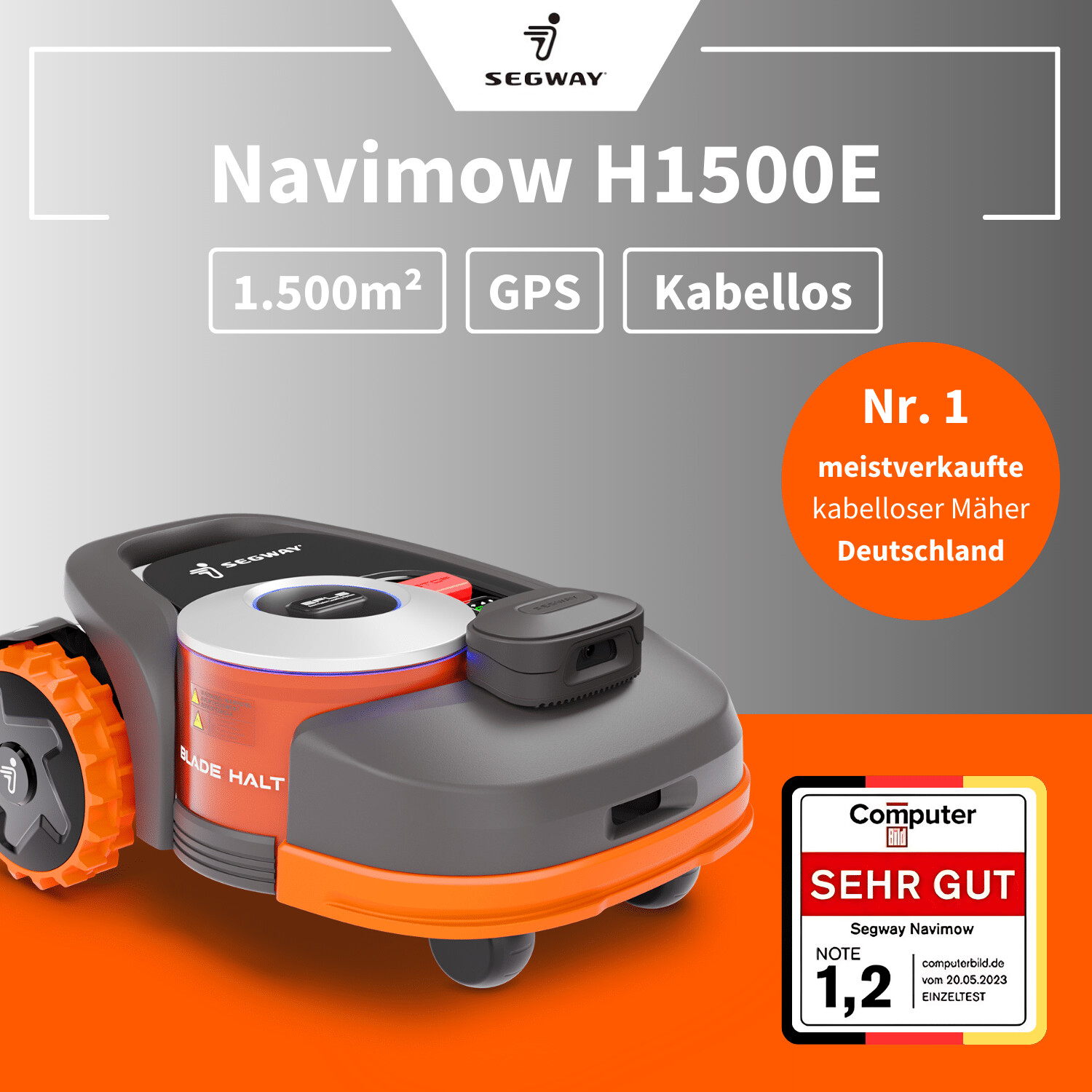 Segway Navimow H1500E-VF Mähroboter (2025 Modell)