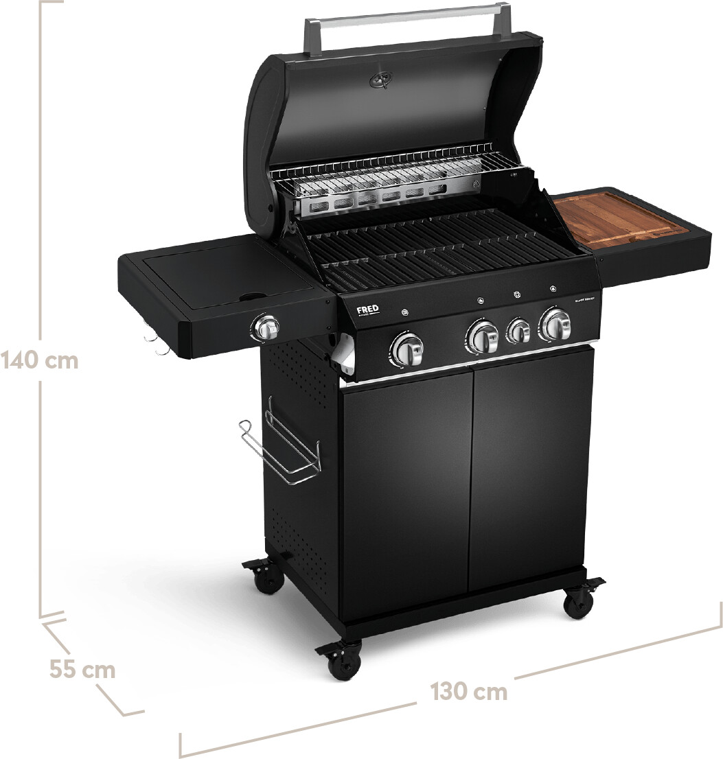 Burnhard Fred 3-Brenner 3-Burner Deluxe Series-3 Black