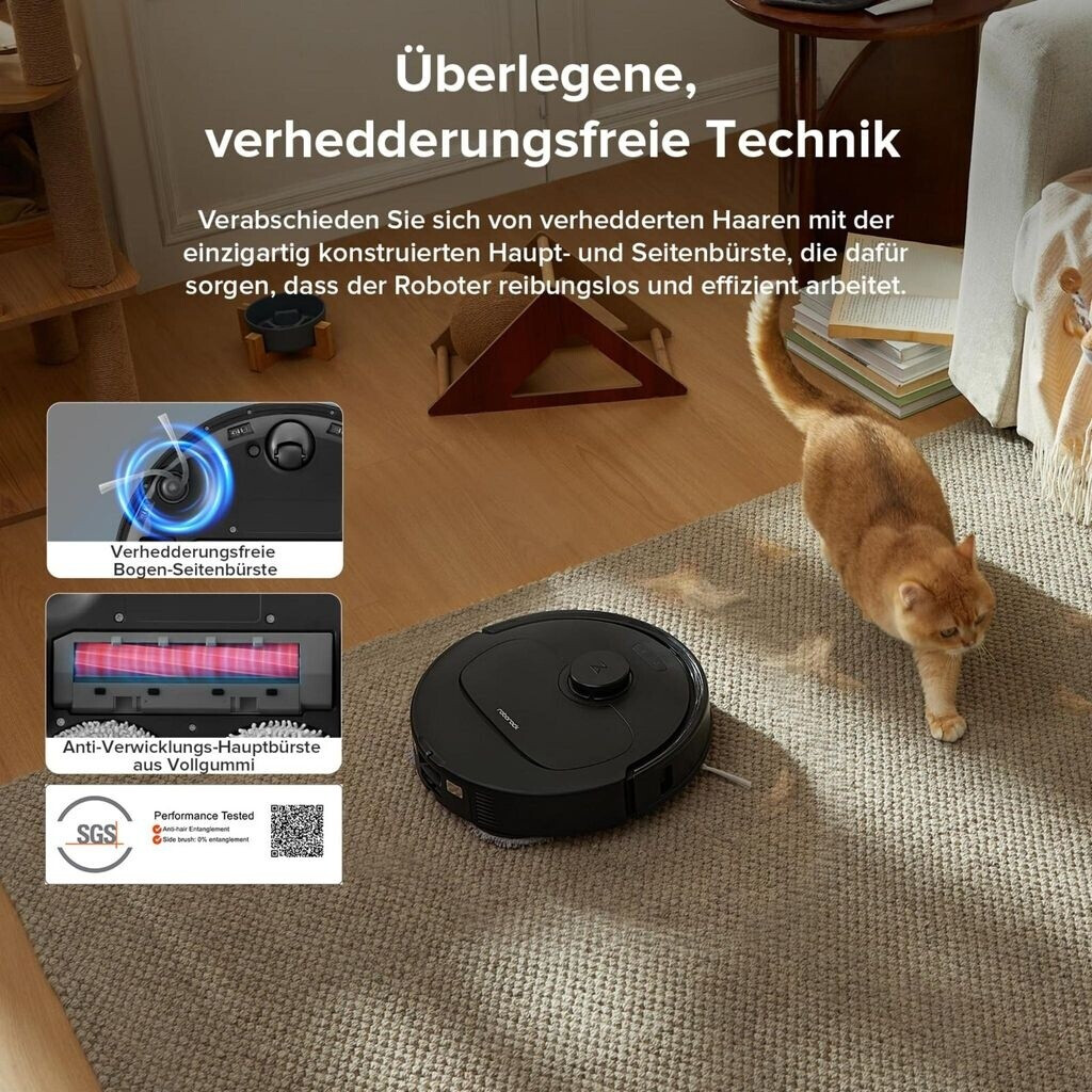 Roborock S7 Max Ultra Saugroboter mit All-in-One-Station (5500Pa, Schwarz)