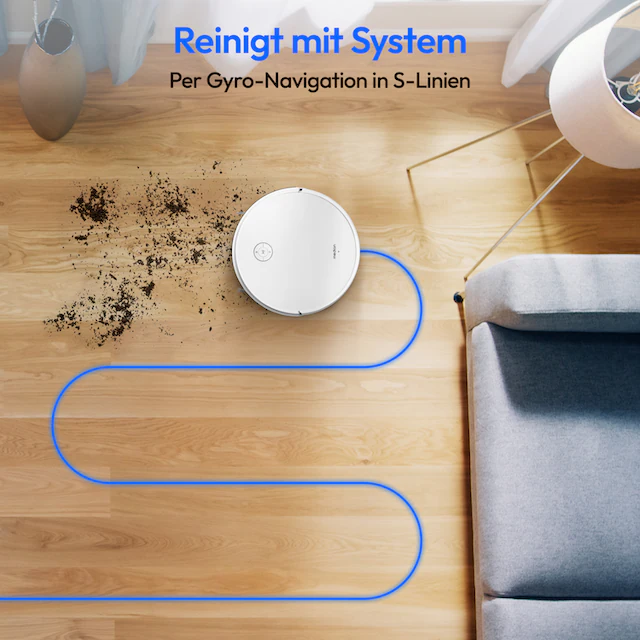 Medion® Saugroboter »S35 (MD 11899), intelligente S-Linien Navigation, 4 kPa Saugleistung«, App-Steuerung, Teppicherkennung, 120 min Laufzeit, Ladestation