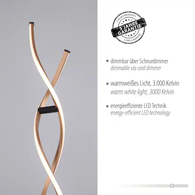 Paul Neuhaus Stehlampe »POLINA«, 1 flammig, Leuchtmittel LED-Board | LED fest integriert, LED, dimmbar über Schnurdimmer