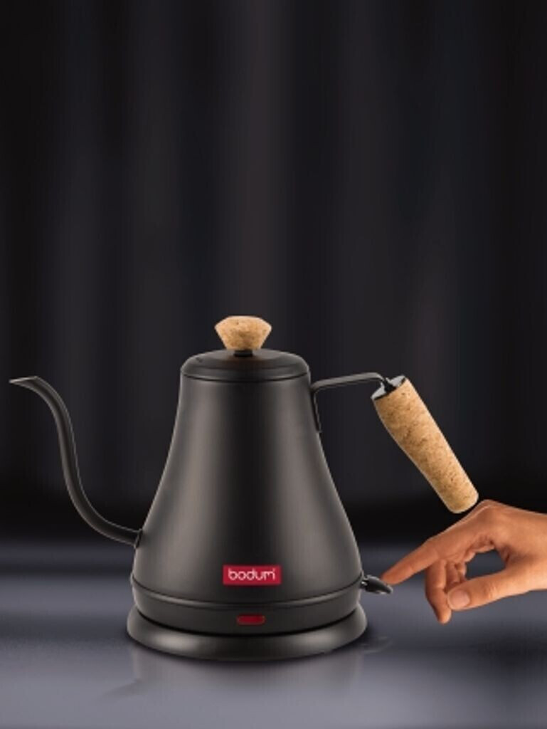 Bodum 11883-259EURO MELIOR Gooseneck Wasserkocher, 0.8 l, 1000 W, Edelstahl, Schwarz matt