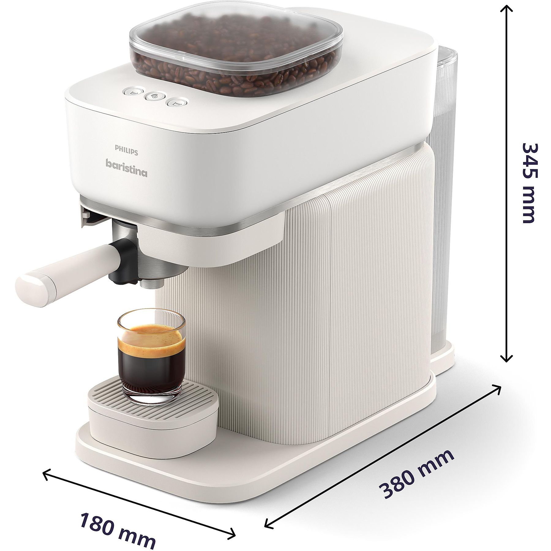 PHILIPS BAR300/00 Baristina Espressomaschine Naturweiß