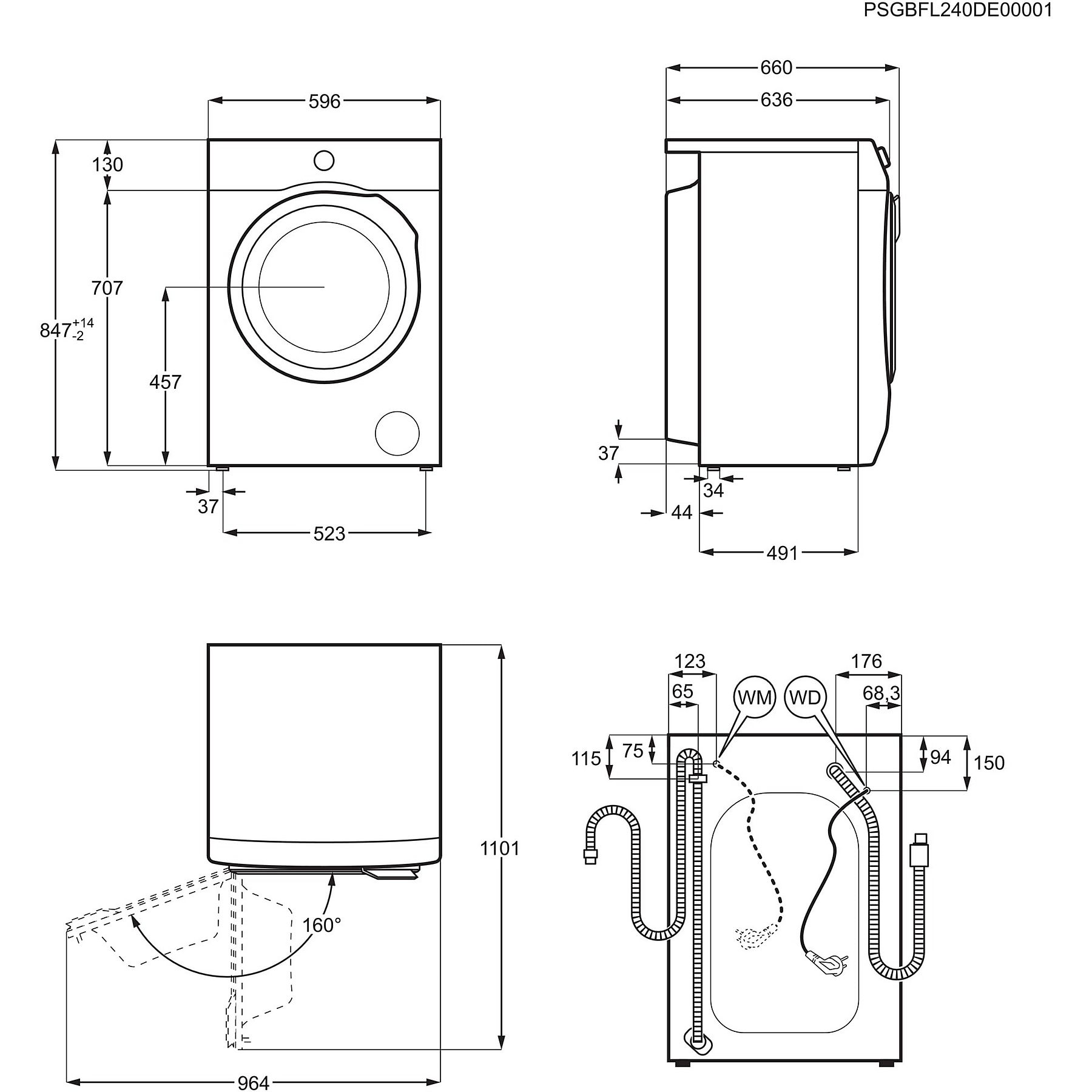 AEG LR 6 F 65495 6000 Waschmaschine (9 kg, 1351 U/Min., A, Ja)