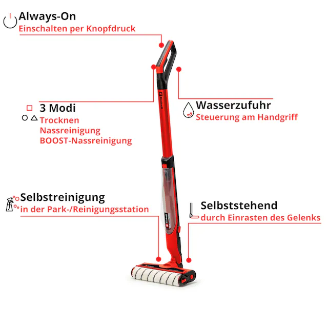 Einhell Hartbodenreiniger »Power X-Change CLEANEXXO«, (Packung), ohne Akku