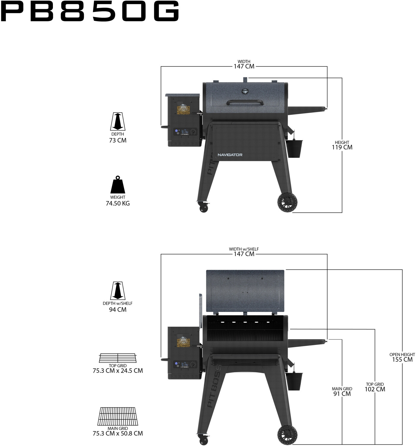 Pit Boss Navigator 850