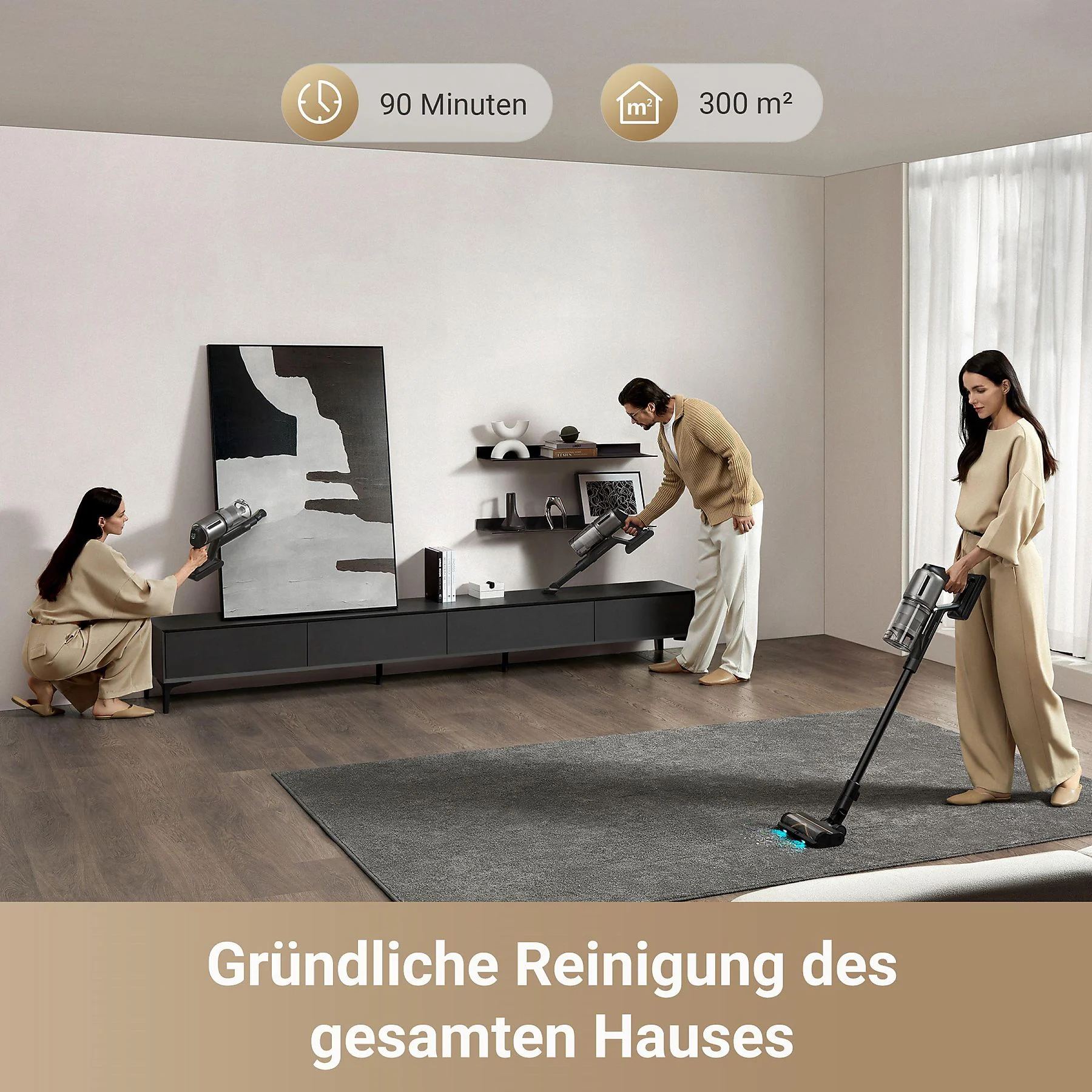 DREAME Z30 Stielsauger, Akkubetrieb, 29,6 Volt