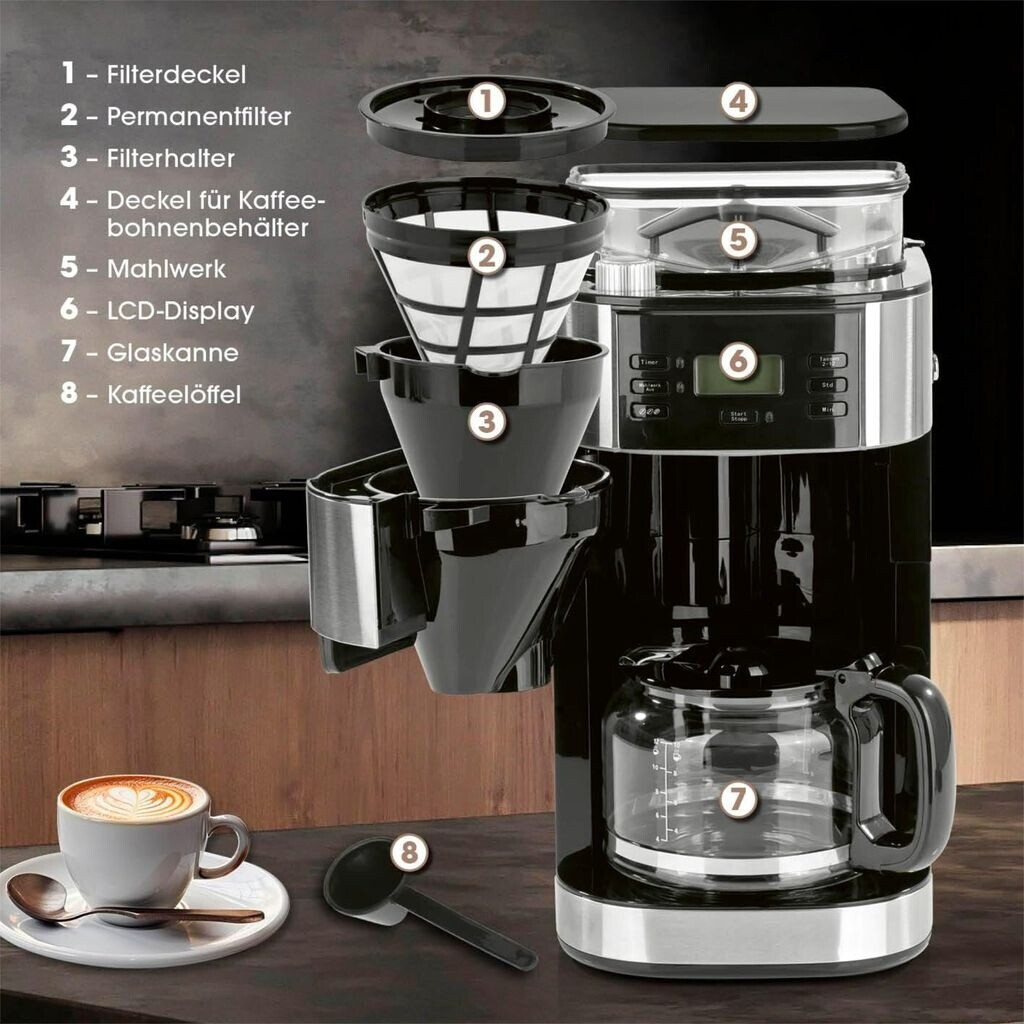 Barista Filterkaffeemaschine mit Mahlwerk