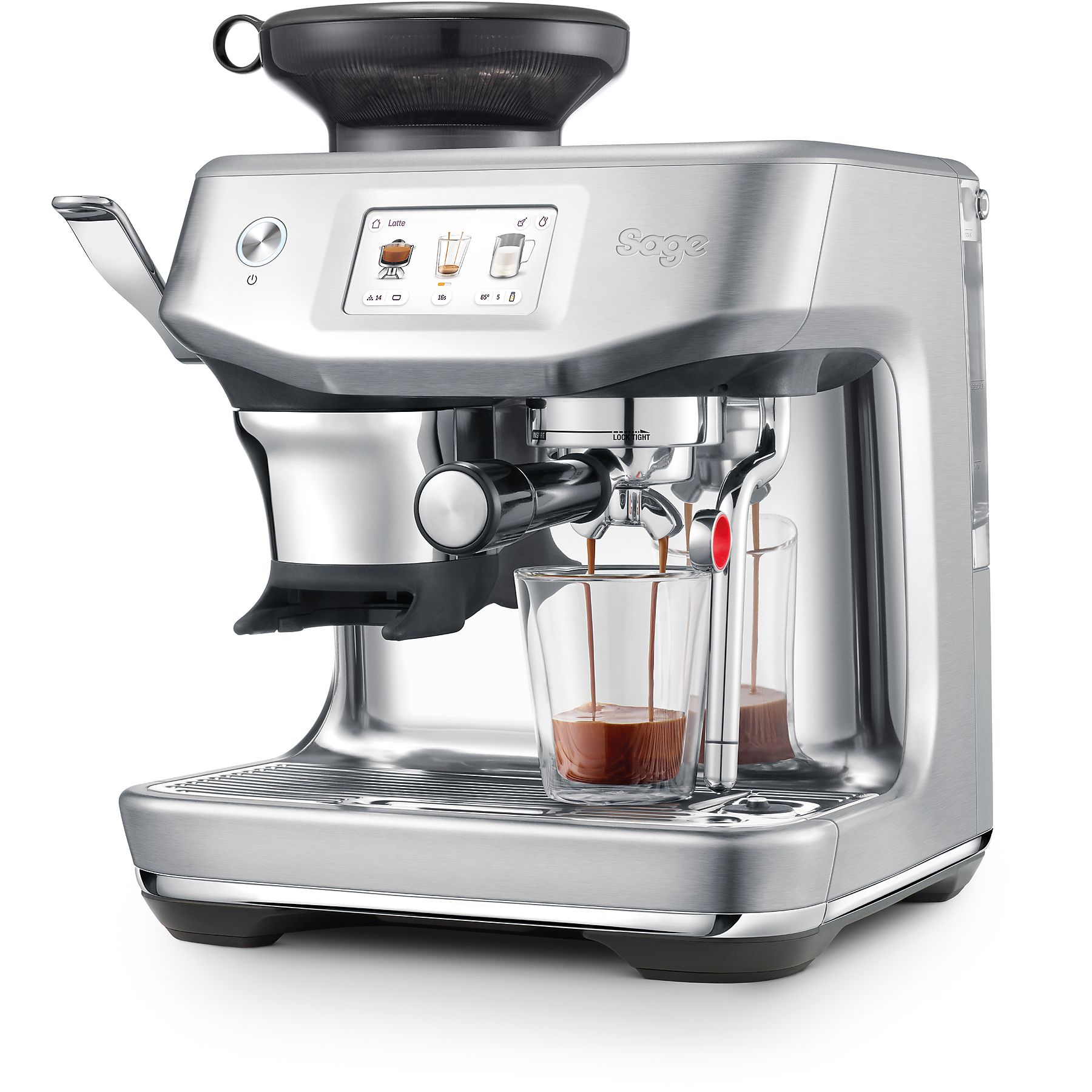 SAGE SES881BSS4FEU1 the Barista Touch™ Impress Espressomaschine Gebürstetes Edelstahlgrau