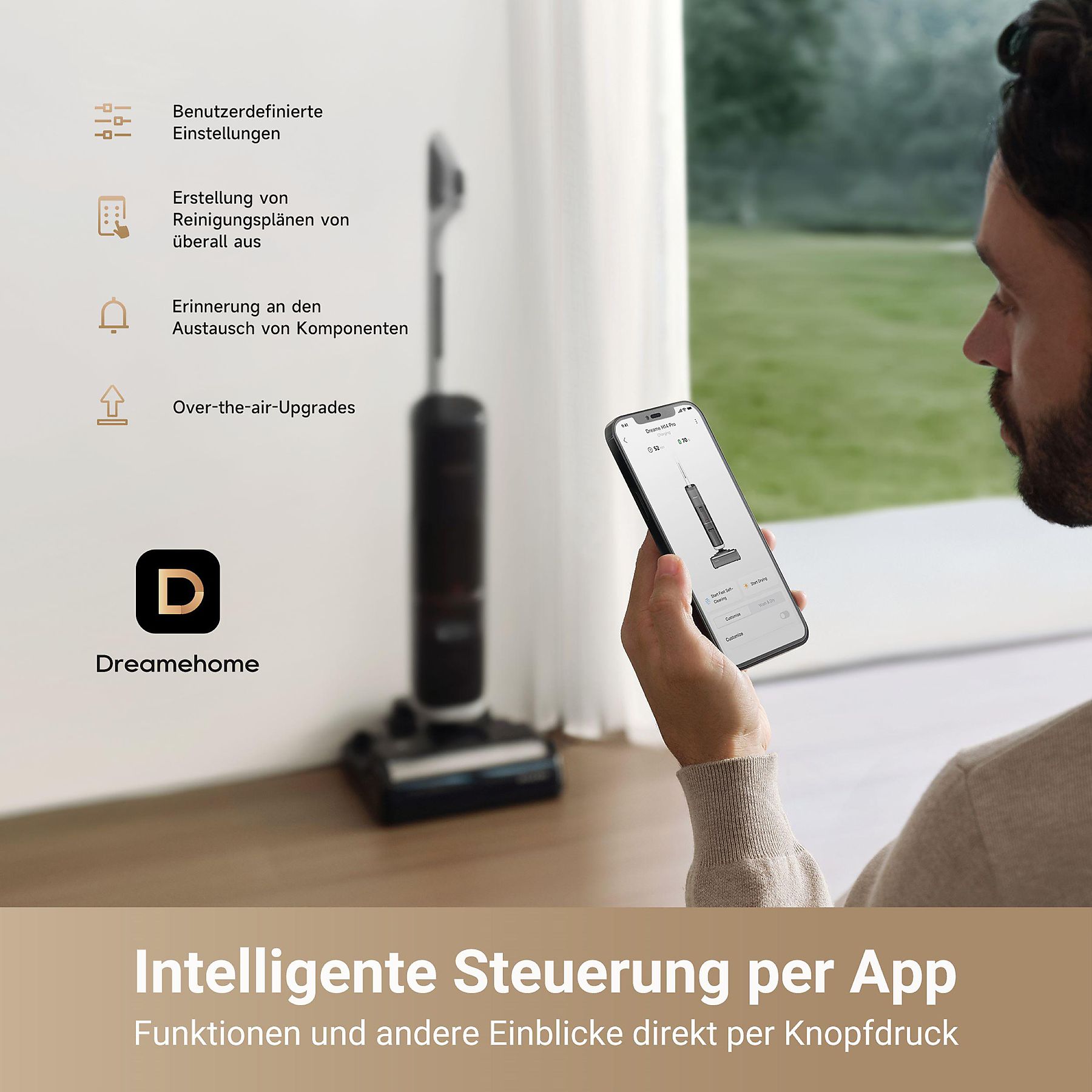 DREAME H14 Pro Nass- /Trockensauger, Akkubetrieb