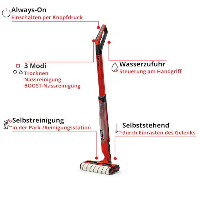 Einhell Hartbodenreiniger »CLEANEXXO + TE-HV 18/06 Set«, inkl. Akku 18V/2,5Ah und Ladegerät