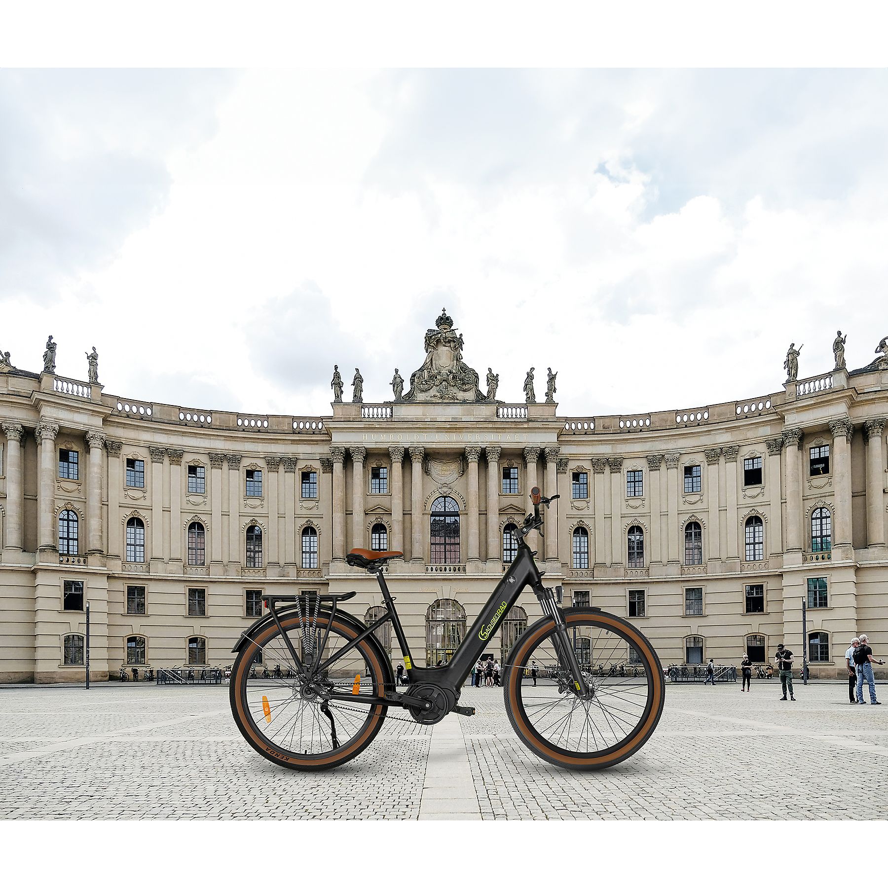Sachsenrad E-SUV CityBike C5R 27,5 "E-Bike Electric MTB mit DiebstahlschaLerung, Gürtelantrieb, Alarm E-Bike Schwarz