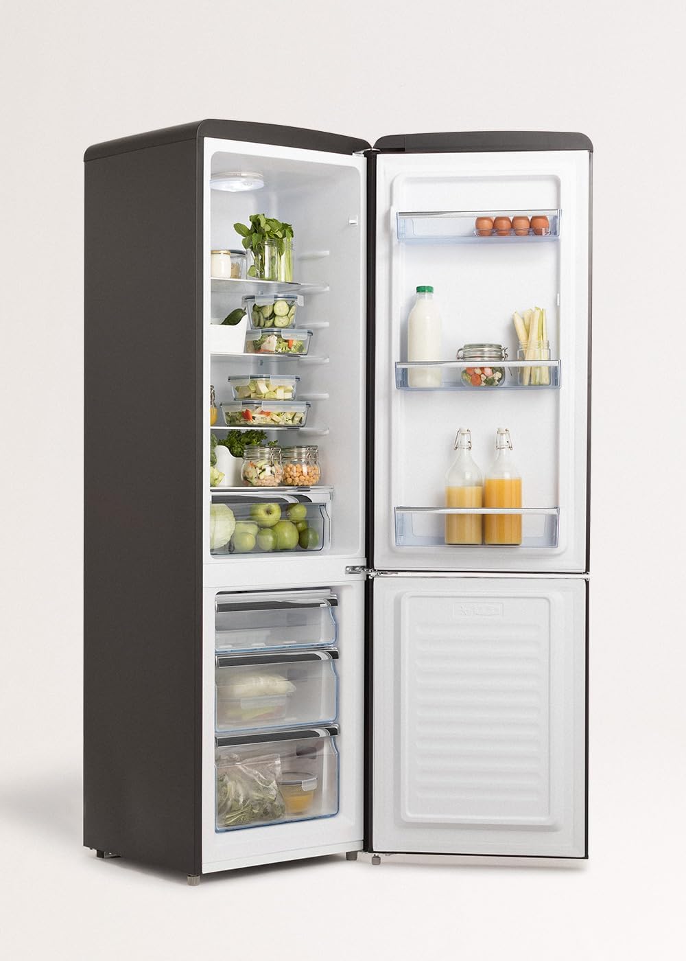 CREATE / FRIDGE STYLANCE 244L / Fridge Black/Retro Vintage Style and Design [Energy Class E]