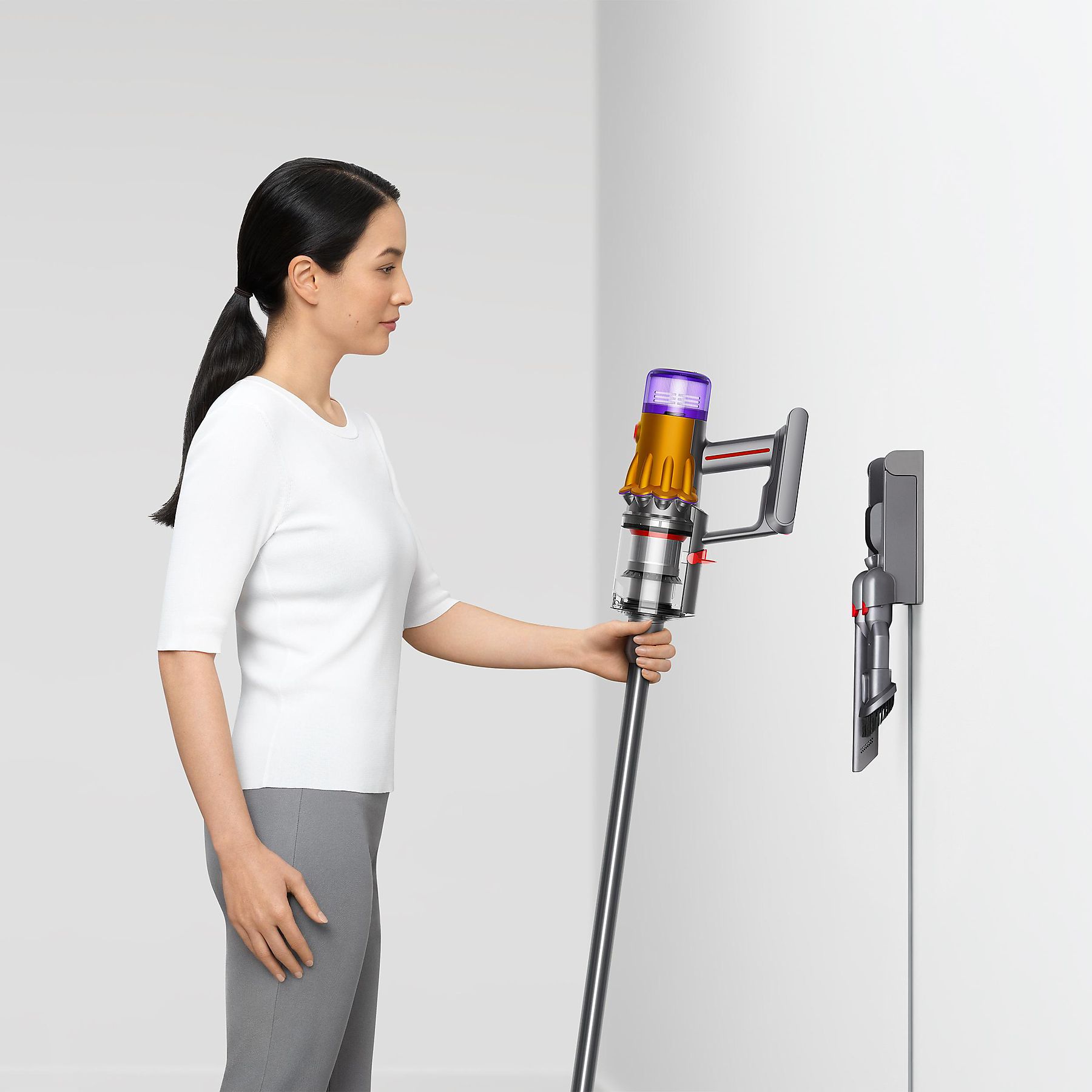 DYSON V12 Detect Slim Absolute (2022) Stielsauger, Akkubetrieb, 545 Watt