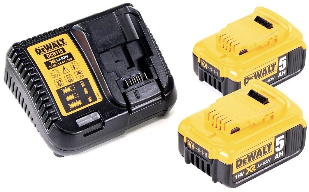 DeWalt DCV 100 P2 (2 x 5Ah Akkus mit Ladegerät)