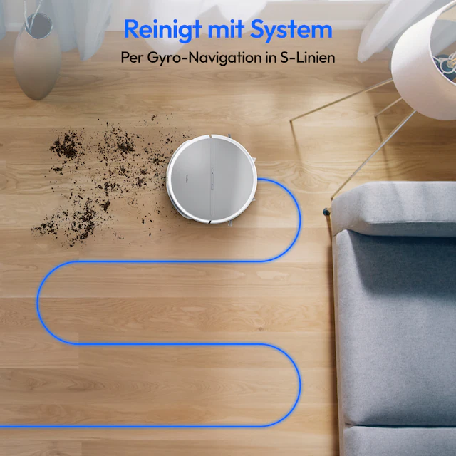 Medion® Saugroboter »mit Wischfunktion E35 SW (MD 18035), 2 kPa Saugleistung«, Gyro-Navigation in S-Linien120 min Laufzeit, integriertes Zubehör