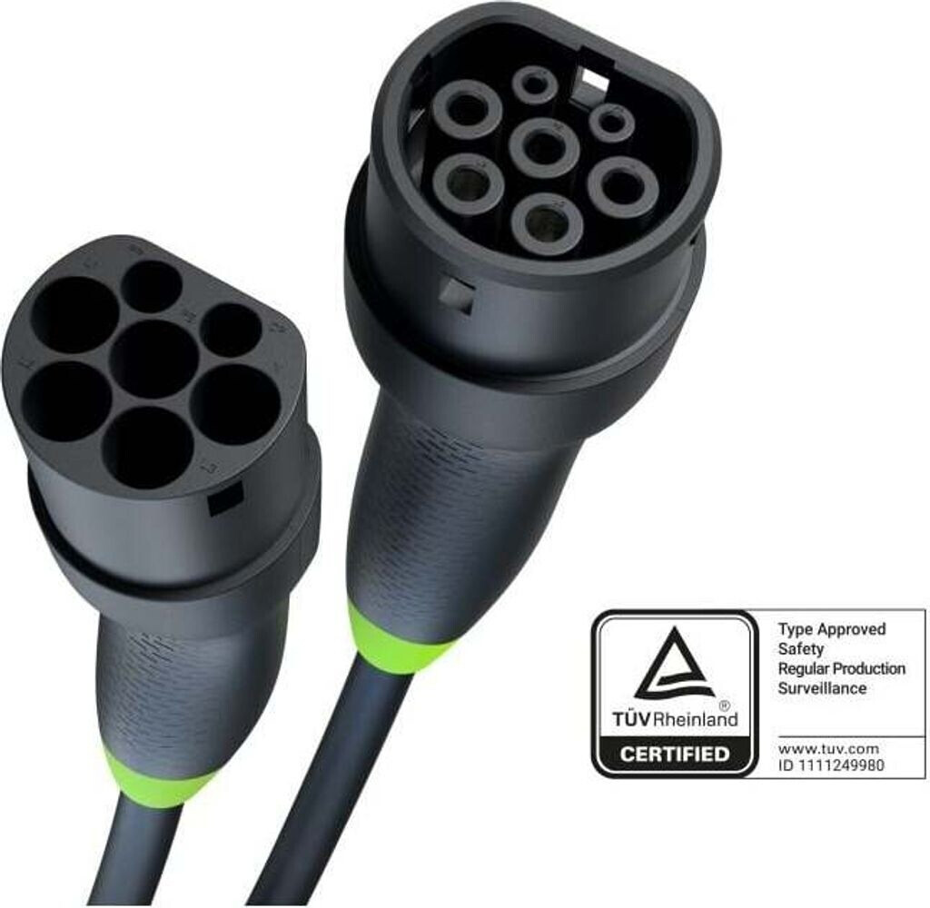 GreenCell Typ 2 Ladekabel EV 22kW 5m Mode 3 für Elektroautos Model Y Model 3 Model S / X
