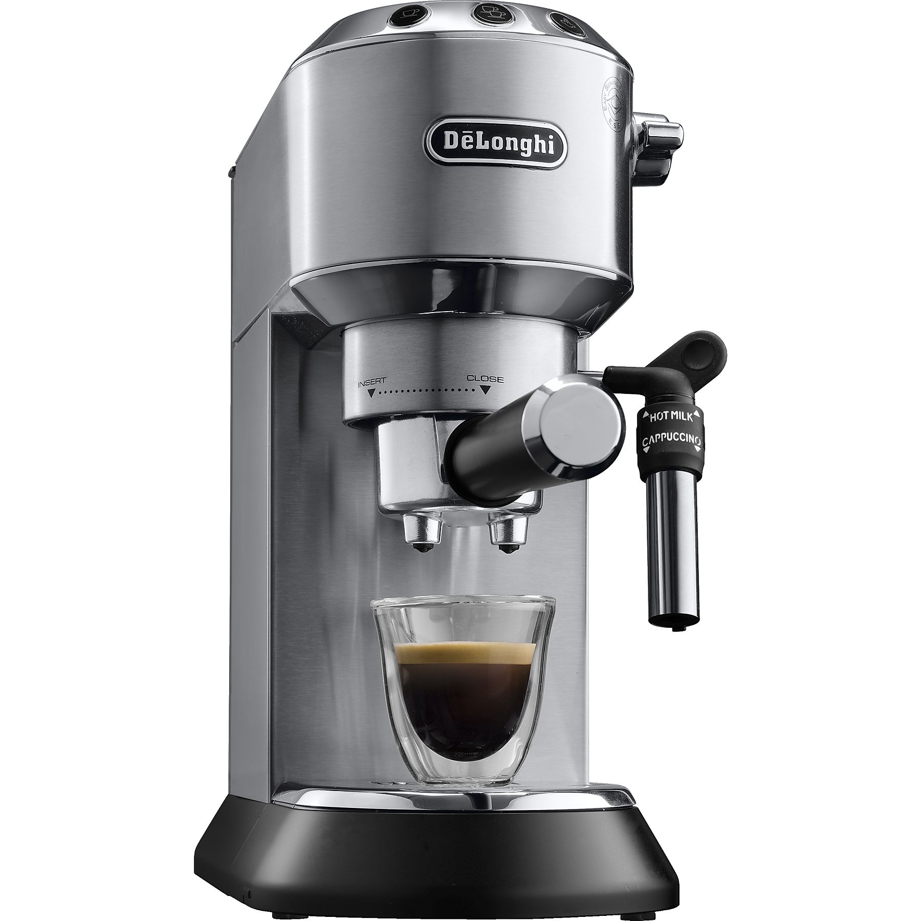 DELONGHI Dedica Style ECKG 6821.M - Barista Bundle aus Espresso Siebträger und Kaffeemühle 18 Mahlgrade, Espressomaschine Silber