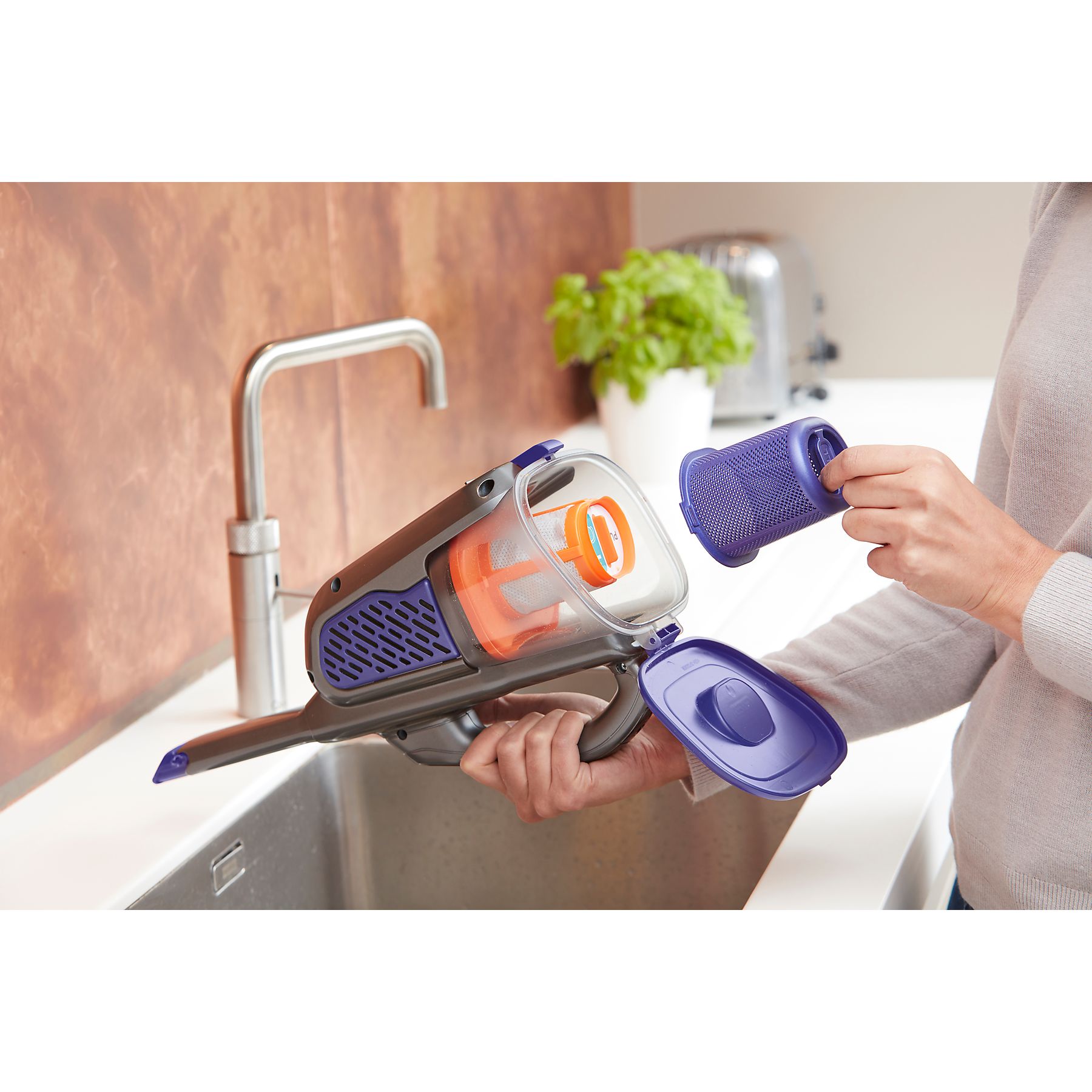 BLACK+DECKER BHHV520BFP Handstaubsauger, Akkubetrieb, 36 Watt