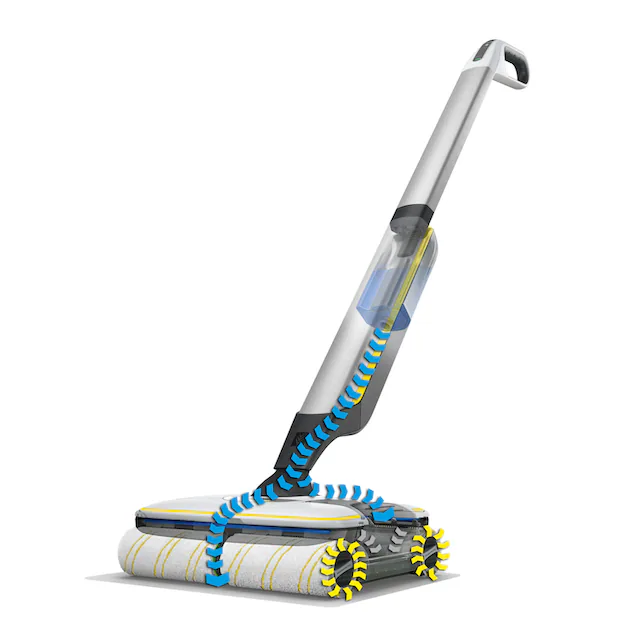 KÄRCHER Hartbodenreiniger »FC 7 CORDLESS«, kabelloser Bodenreiniger mit 4 rotierenden Mikrofaserwalzen