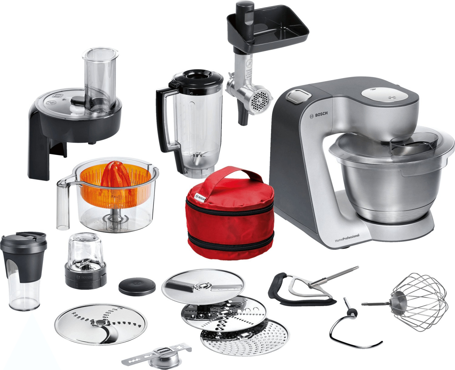 Bosch HomeProfessional MUM59S81DE edelstahl/grau 