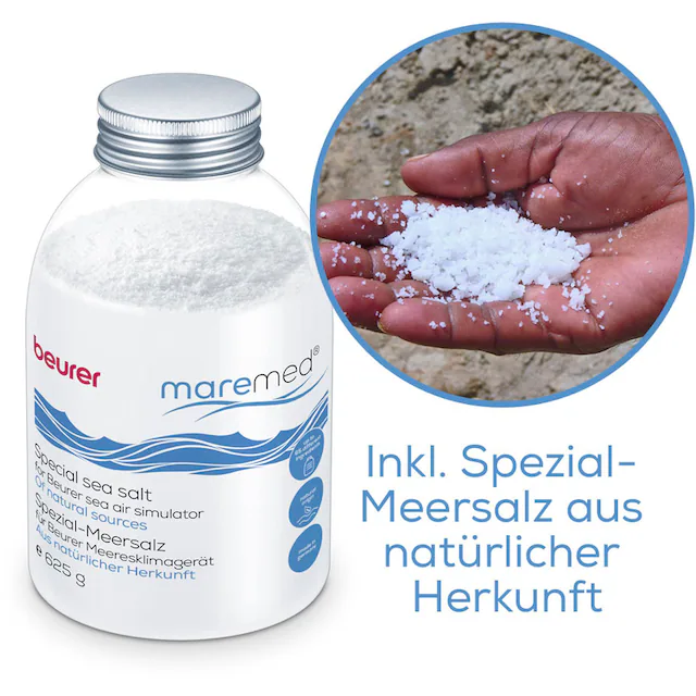 BEURER Kombigerät Luftbefeuchter und -reiniger »Maremed Meeresklimagerät, Kombiset mit Filter und Salz«, für 50 m² Räume, Simuliert Meeresklima für zuhause, mit Luftbefeuchtung und - reinigung