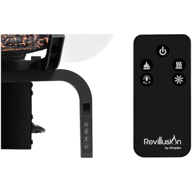 Dimplex Elektrokamin »Revillusion Logset 20«, schwarz, 2 Heizstufen, Fernbedienung mit Revillusion® Flammeneffekt