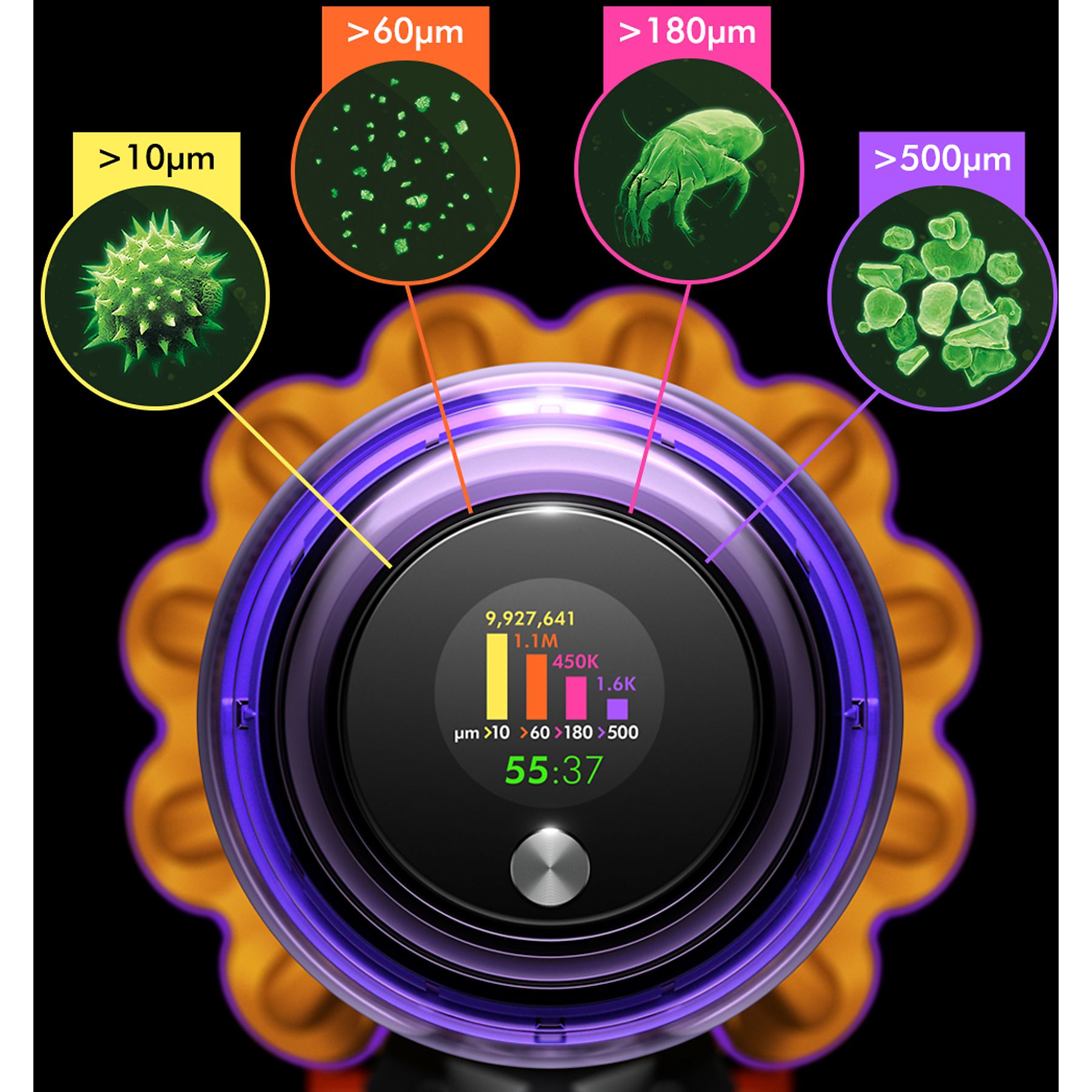 DYSON V15 Detect Absolute (2022) Stielsauger, Akkubetrieb, 660 Watt