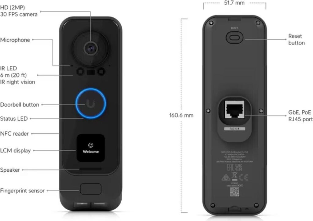 Ubiquiti Unifi G4 Doorbell Pro PoE-Kit