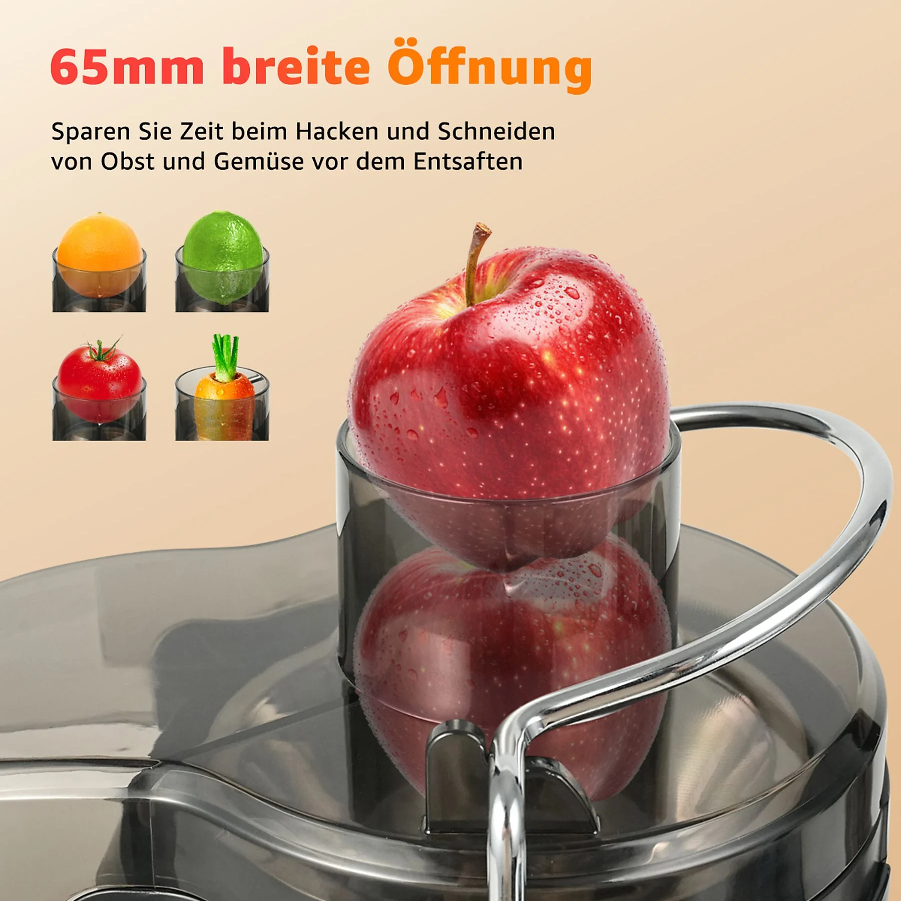 7MAGIC LH618 Entsafter elektrische Saftpresse Edelstahl 1000ML Presse Obstpresse DHL Entsafter, Rot