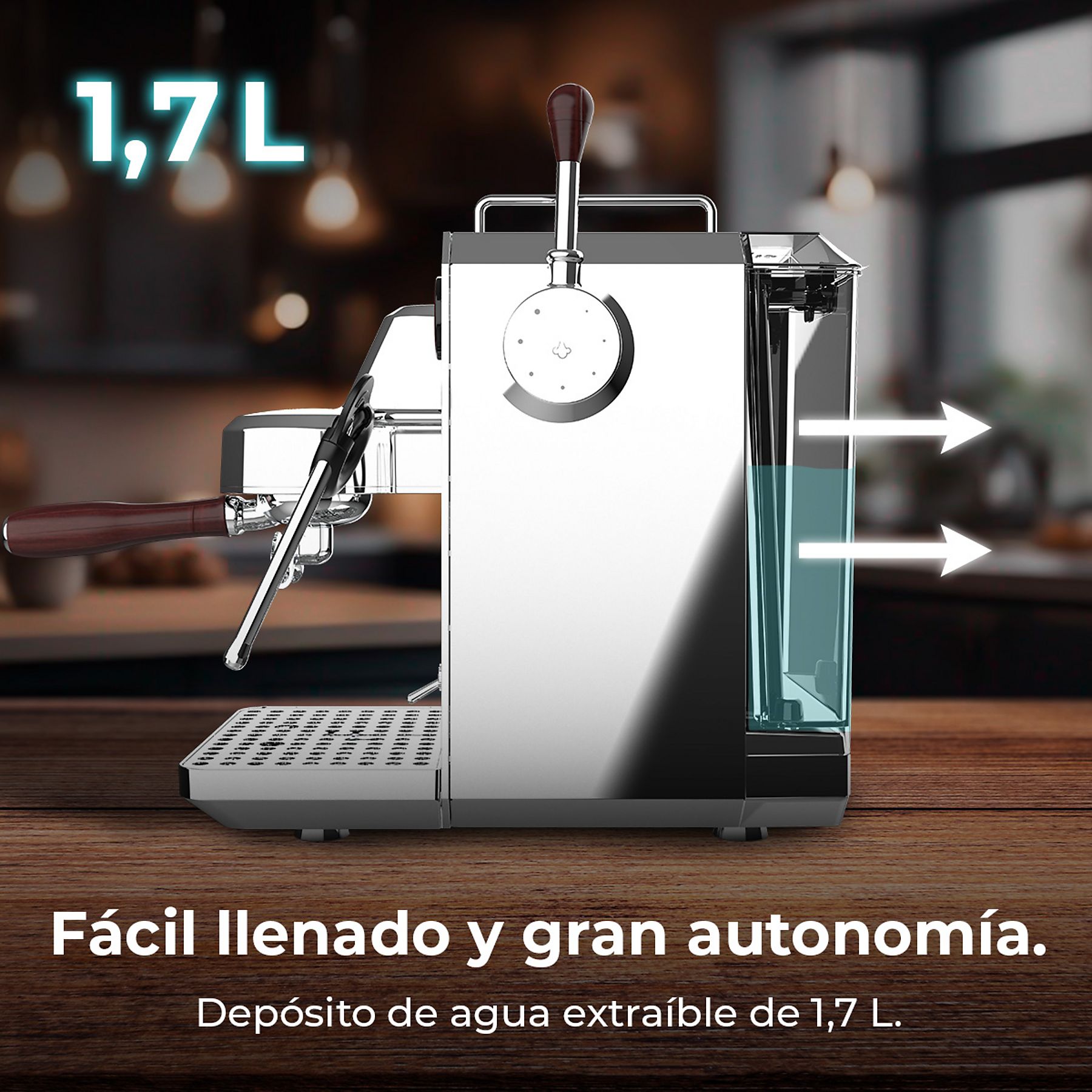 CECOTEC Baristeo Intima: Stilvolle schwarze Kaffeemaschine für Dein Zuhause Espressomaschine Edelstahl