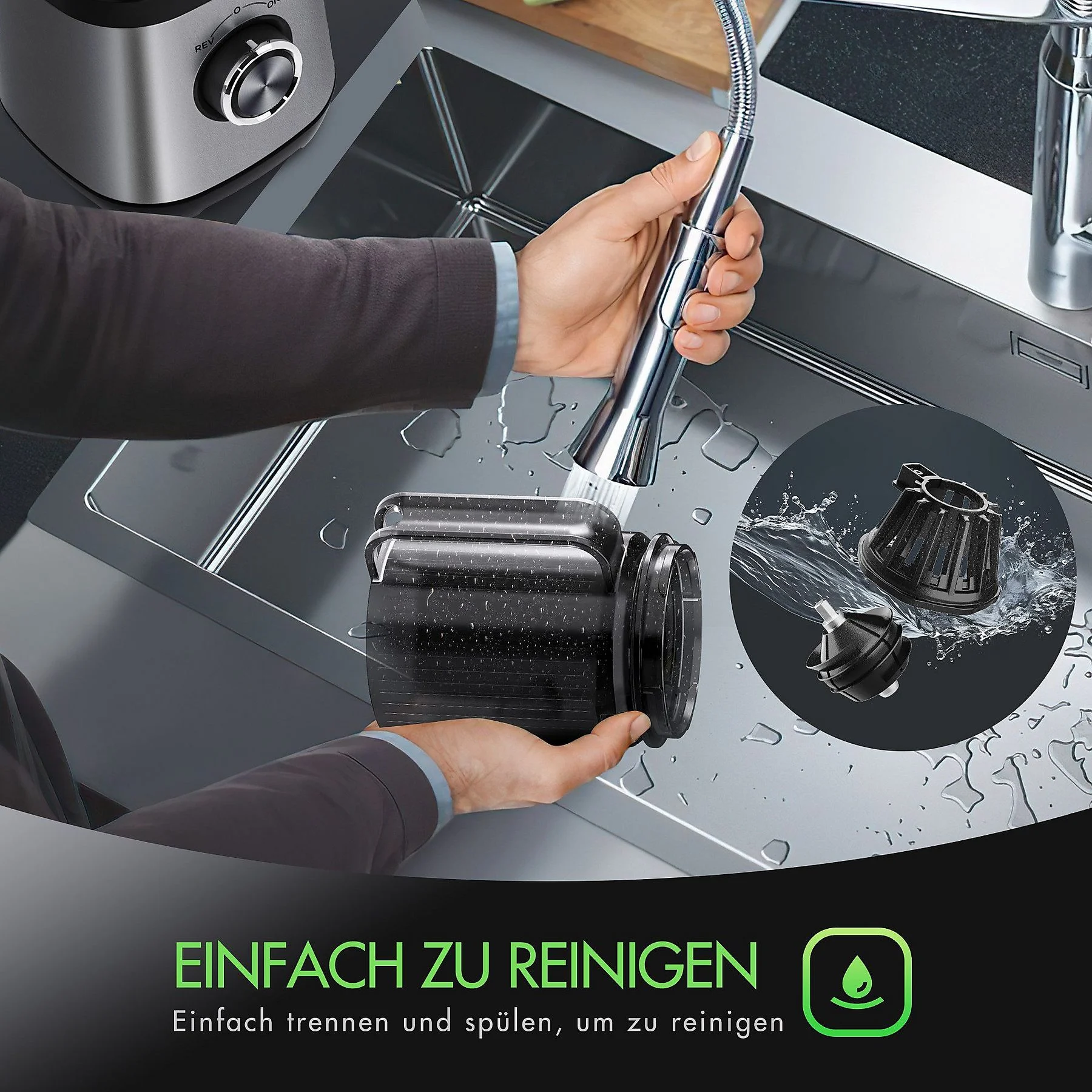 MSOVAEU 1.8L Slow Juicer mit 2 Gläsern Entsafter, Silber