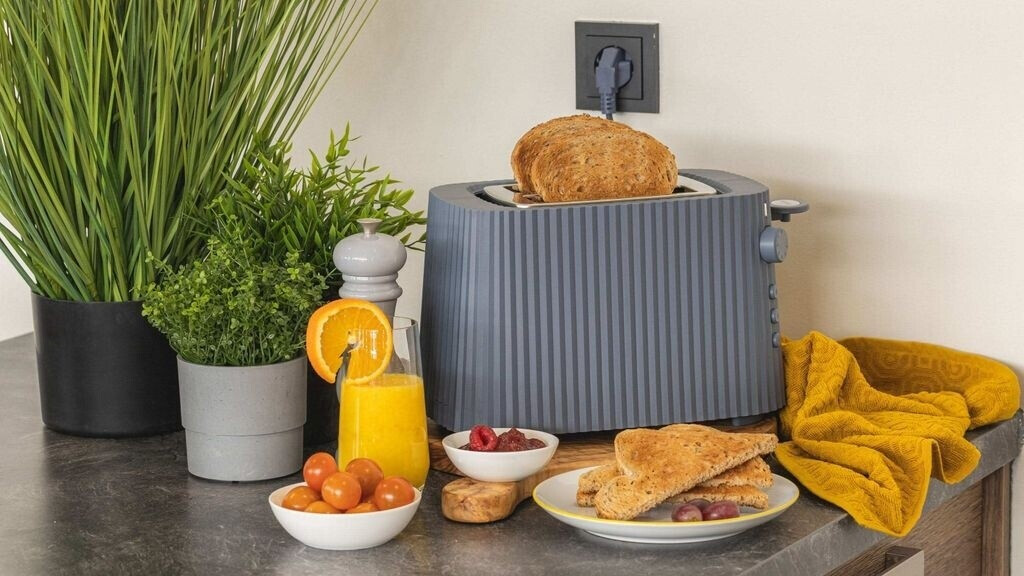 Alessi Plissé Toaster grau