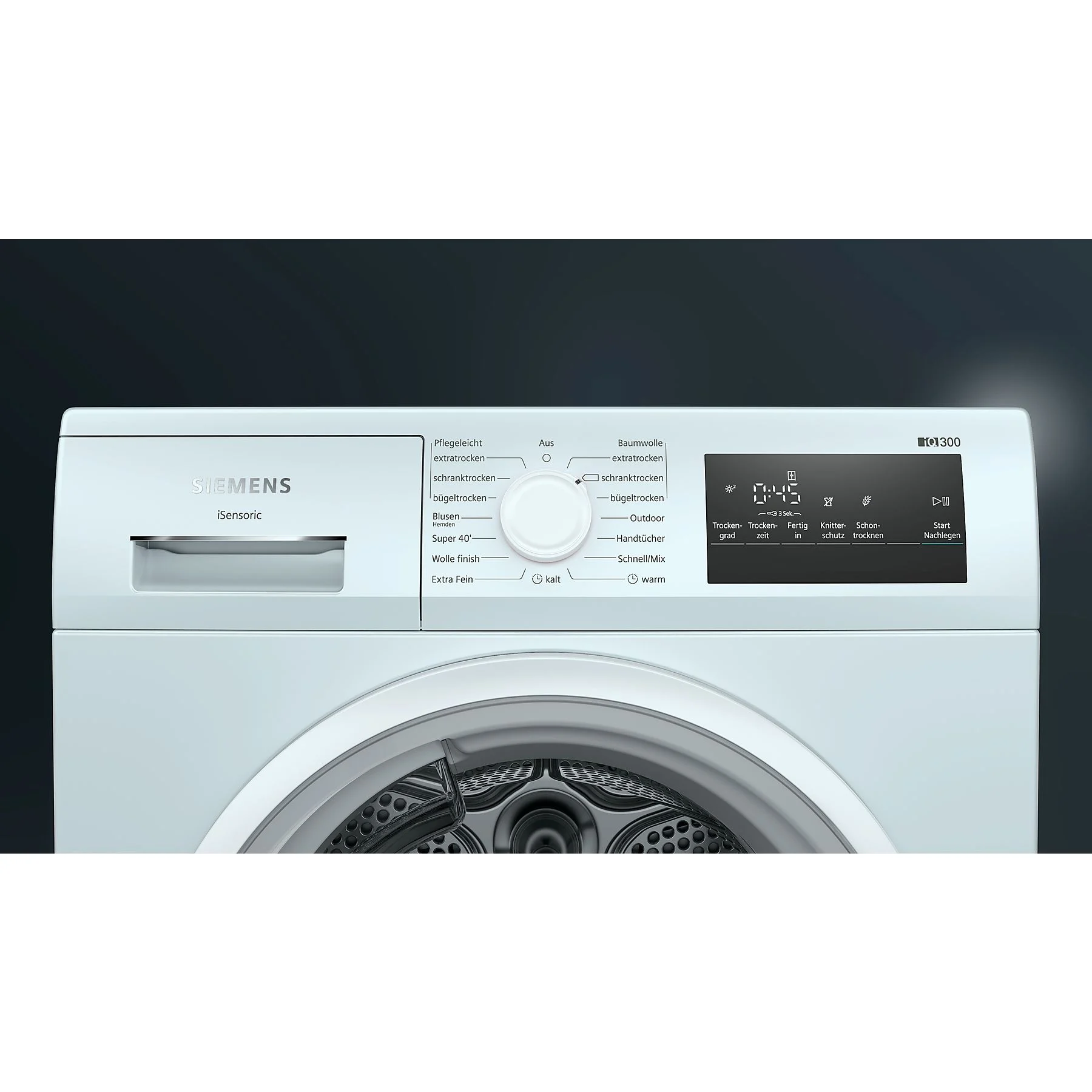 SIEMENS WT45HVA3 Wärmepumpentrockner iQ300 (8 kg, Weiß)