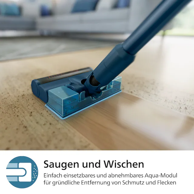 Philips Nass-Trocken-Akkusauger »XC5041/01 5000 Series „Teppichwunder“«, mit bis zu 60 Minuten Laufzeit und aufsteckbarem Aqua-Modul