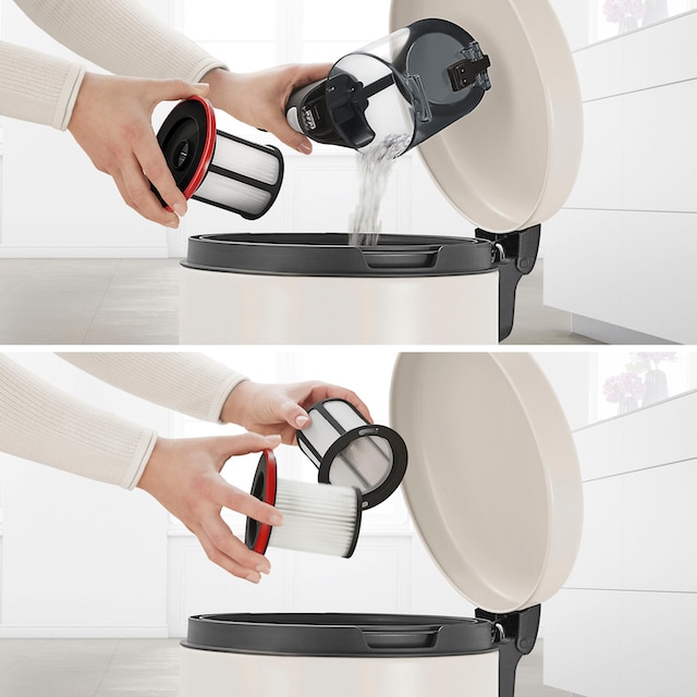 BOSCH Akku-Stielstaubsauger »Unlimited 6 BKS6111P, Hygiene-Filter, 10 Jahre Motorgarantie, leicht«, Akku wechselbar, alle Bodenarten, hohe Saugkraft, lange Laufzeit, blau
